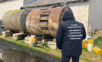  На Волині податківці виявили факт зберігання понад 3 тонн дизельного пального без ліцензії
