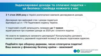 Задекларовані доходи та сплачені податки - це безпека і свобода кожного з нас